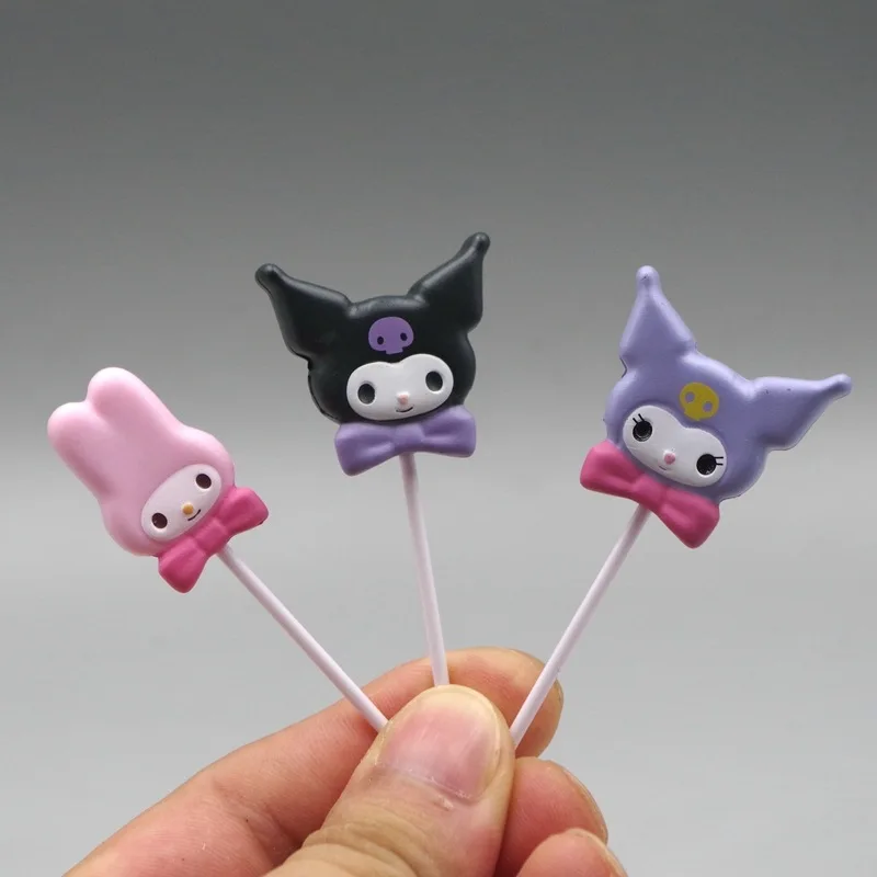 7.5cm Kawaii My Melody Kuromi Balloon Doll Anime Sanrio Action Figure DIY Dessert Cake Decoration Cute Toys Gifts for Children