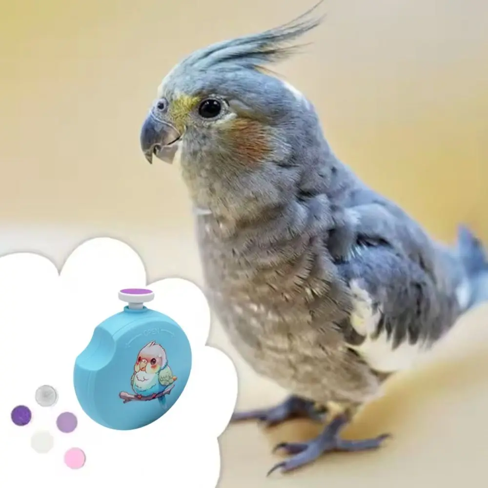 

Low Noise Electric Parrot Nail Trimmer Round with 6 Grinding Heads Parrot Beak Grinder Mini Nail Trimming Tool