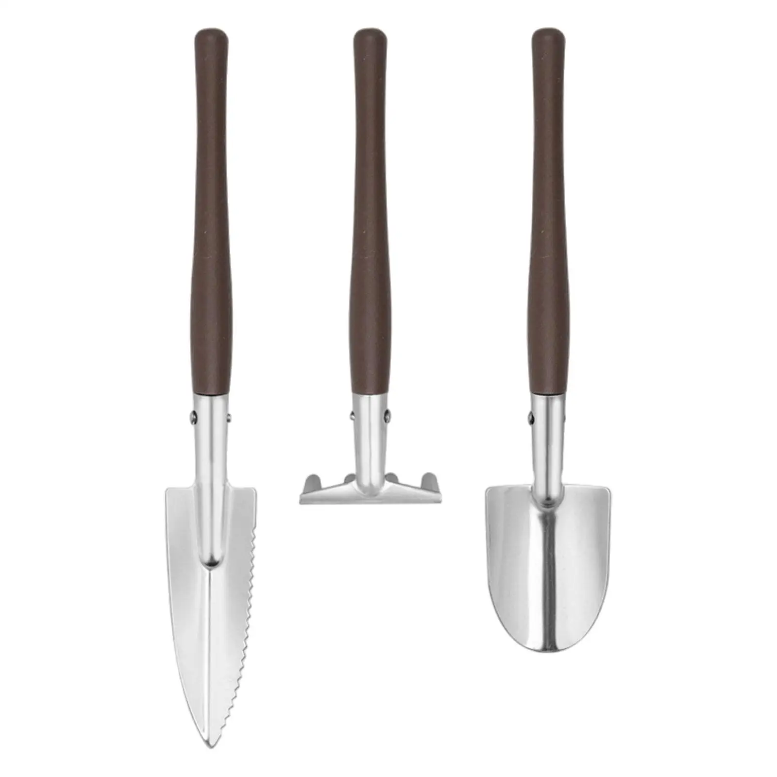 Ergonomic Grip Mini Garden Tools Kit with Rake and Trowel for Balcony Patio Potted Plants and Outdoor Gardening