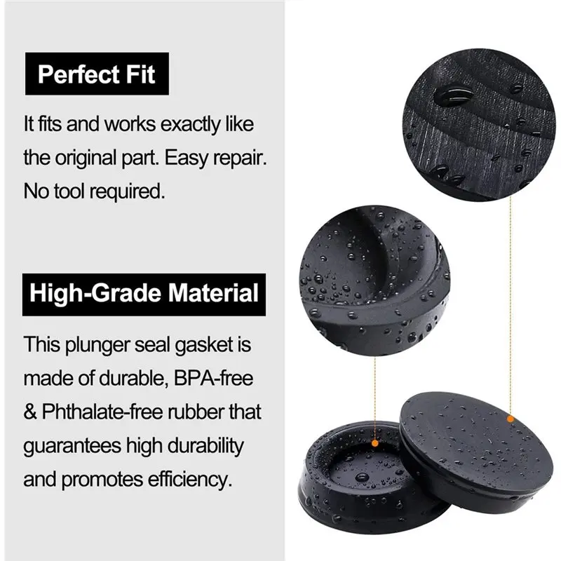 X17A 2025 NEW-2Pcs المكبس المطاط طوقا سيليكون الختم ل Aeropress القهوة و ماكينة الاسبريسو المكبس جوانات مطاطية