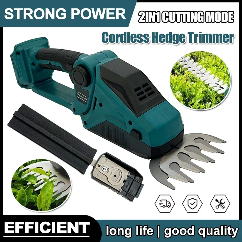 

Подходит для аккумуляторной триммеры для живой изгороди Makita 2-в-1, мини-ручные электрические ножницы для травы, триммер для кустарников для сада, аккумулятор 18 В