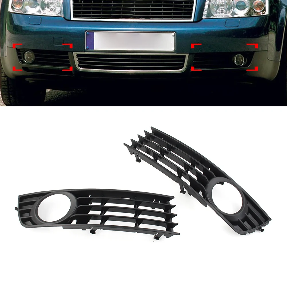 

2Pcs Car Front Bumper Grille Fog Lights Cover For Audi A4 B6 2001 2002 2003 2004 2005 8E0807681 8E0807682