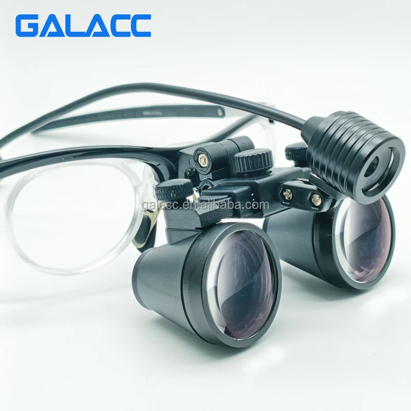 Den tal Magnifying Loupes 2.5x or 3.5x Head Wear Type With Led And Battery can change Shortsightedness lens