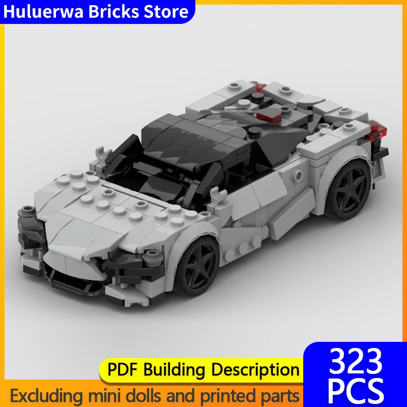 

Модель городской автомобиль MOC, строительные кирпичи 720S, верхний уровень, спортивный автомобиль, модульная технология, детские праздничные подарки, сборка игрушек, костюм