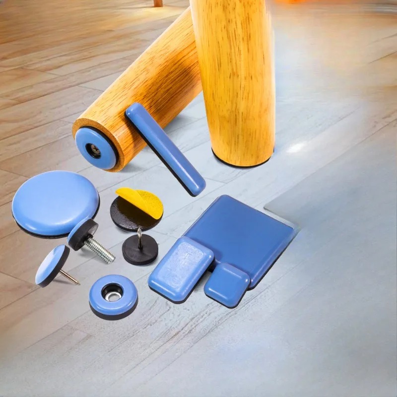 HPURBCV 60-Pack Heavy Duty Nail-On Anti-Slip Felt Pads – 28mm Round Furniture Floor Protectors For Chair, Table, And Cabinet Legs