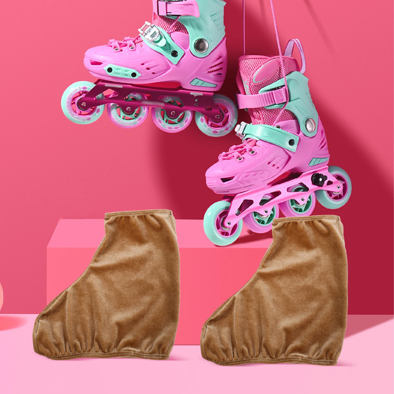 

1Pair Skating Boot Covers Waterproof Elastic Fit for Ice Roller Hockey Skates Protective Cover Lightweight Portable Accessory