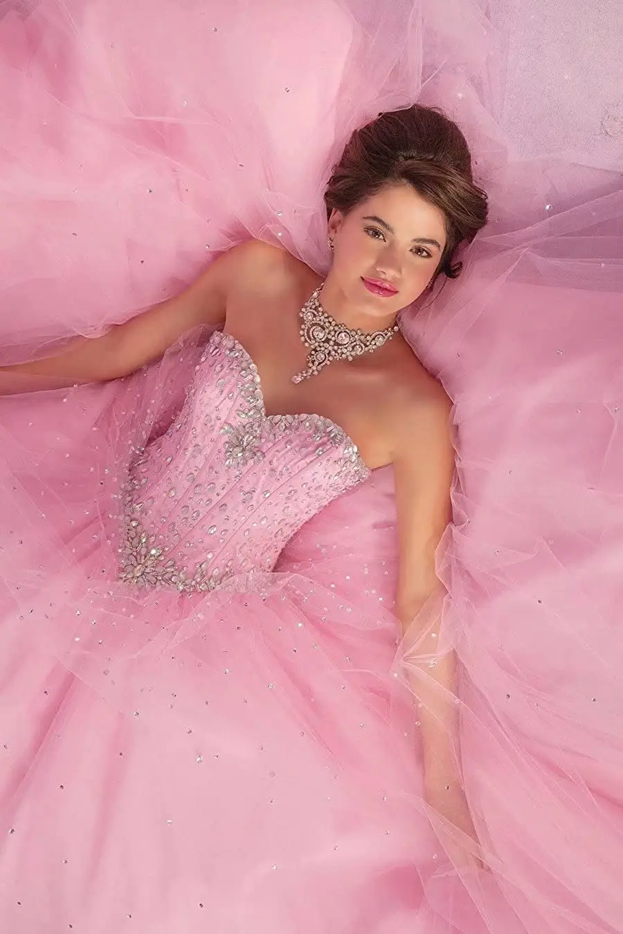 Charmingbridal Sweetheart ลูกปัดชุด Quinceanera ชุด Tulle Long Prom วันเกิด Party Gowns สำหรับวัยรุ่นชุด Debutante