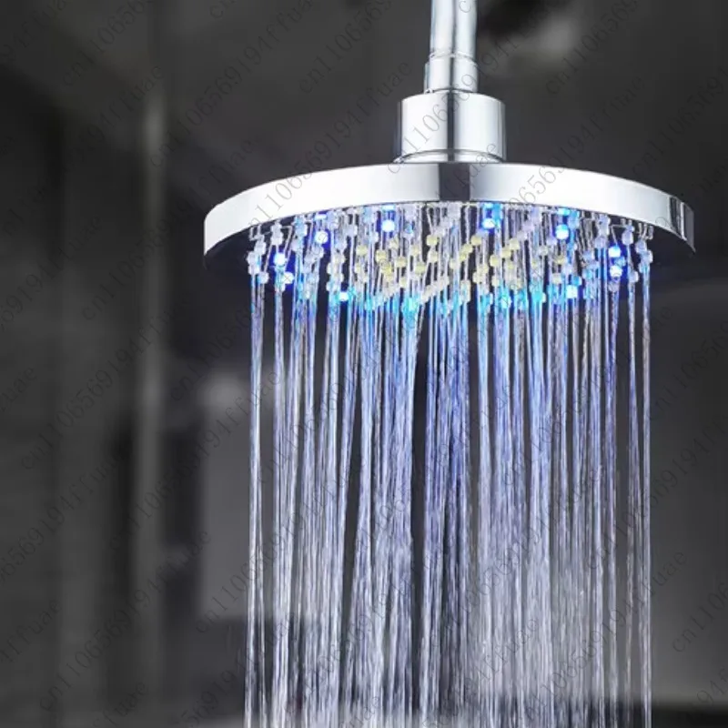 

Fog Shower Head Round Overhead Showerhead with LED Lighting Replacement Overhead Rain Showerhead