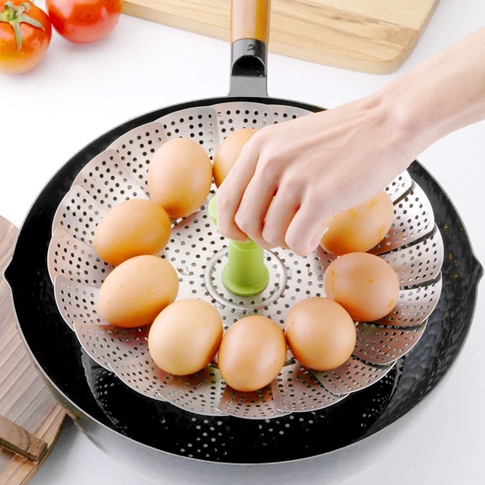 

1PC Stainless Steel Folding Mesh Basket Kitchen Drainable Storage for Dish Fruit Vegetable Steamer Washing Organizing Tool