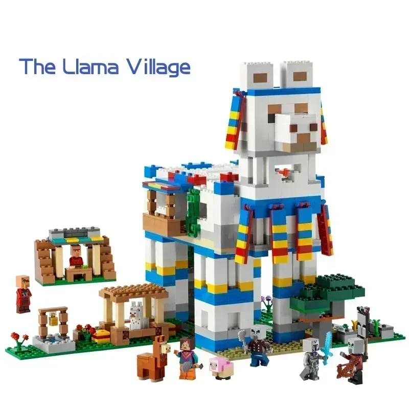 Restaurar Alpaca Village Blocos de Construção Tijolos 1252pcs meu Mundo espada brinquedos minifiguras brinquedos da cidade