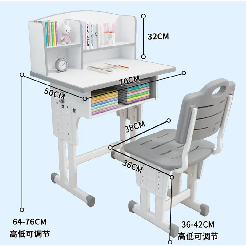 Aesthetic White Desk Mobile Writing Minimalist Study Table Students Toddler Mesa Infantil E Cadeirinha Children Furniture