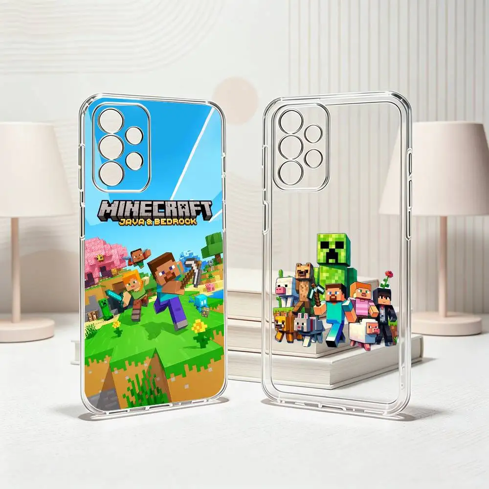 Minecraft S-Sandbox Game  Phone Case Transparent Silicone Soft For Samsung S25,S24,S21,S22,S23,S30,Ultra,S20,Plus,Fe Gift