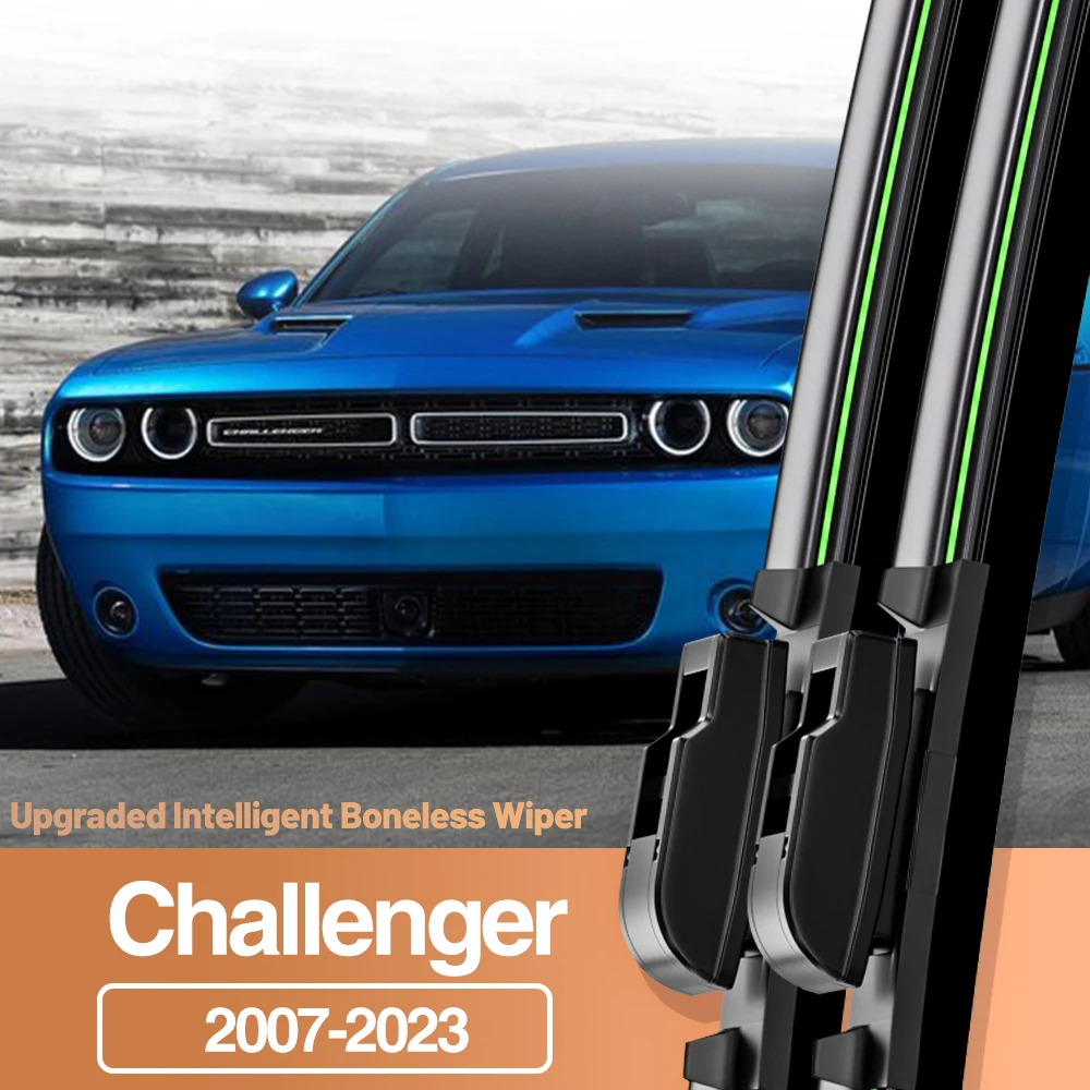 2x For Dodge Challenger 2007-2023 Front Windshield Wiper Blades Windscreen Window Accessories 2009 2010 2011 2014 2016 2018 2020