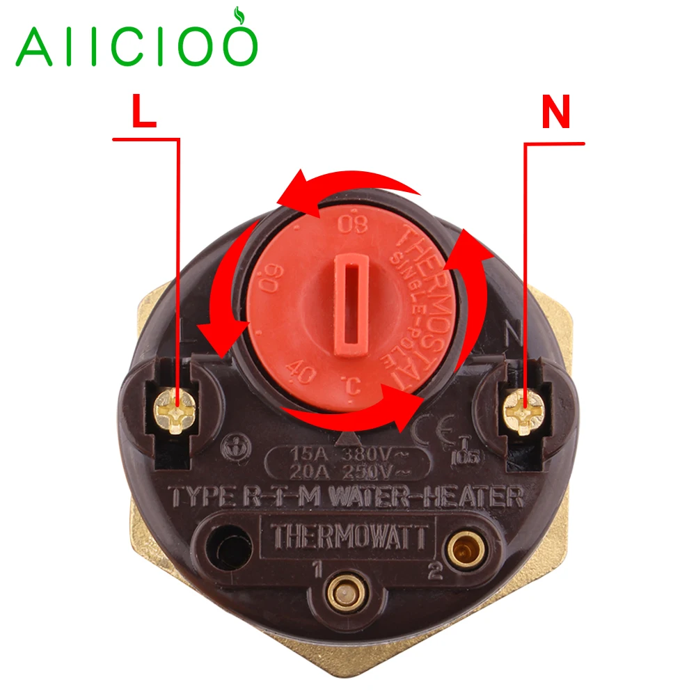 220v  Electric Water Heater Thermostat Adjustable Temperature Switch DN32 1 1/4\'\' Immersion Heating Element 1200w 1500w 2kw 3kw