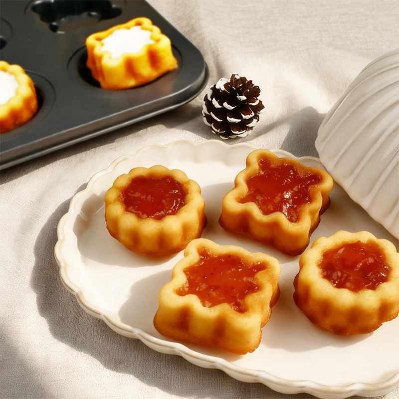 

6 Cavity 3D Madeline Cake Mold Heat Resistant Dessert Baking Pan Kitchen Pastry Bakeware for Cake Decorating And Baking Supplies