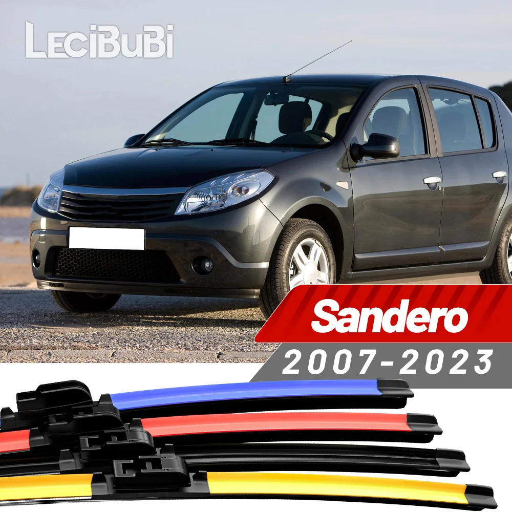 2 Stück für Dacia Sandero 2007–2023 2014 2015 2016 2017 2018 2019 2020 2021 2022 Frontscheibenwischerblätter Scheibenwischer