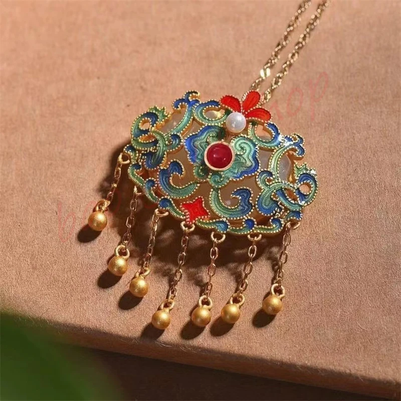 Duobao Ruyi lock tassel pendant,Exquisite Chinese styleEthnic style pendant