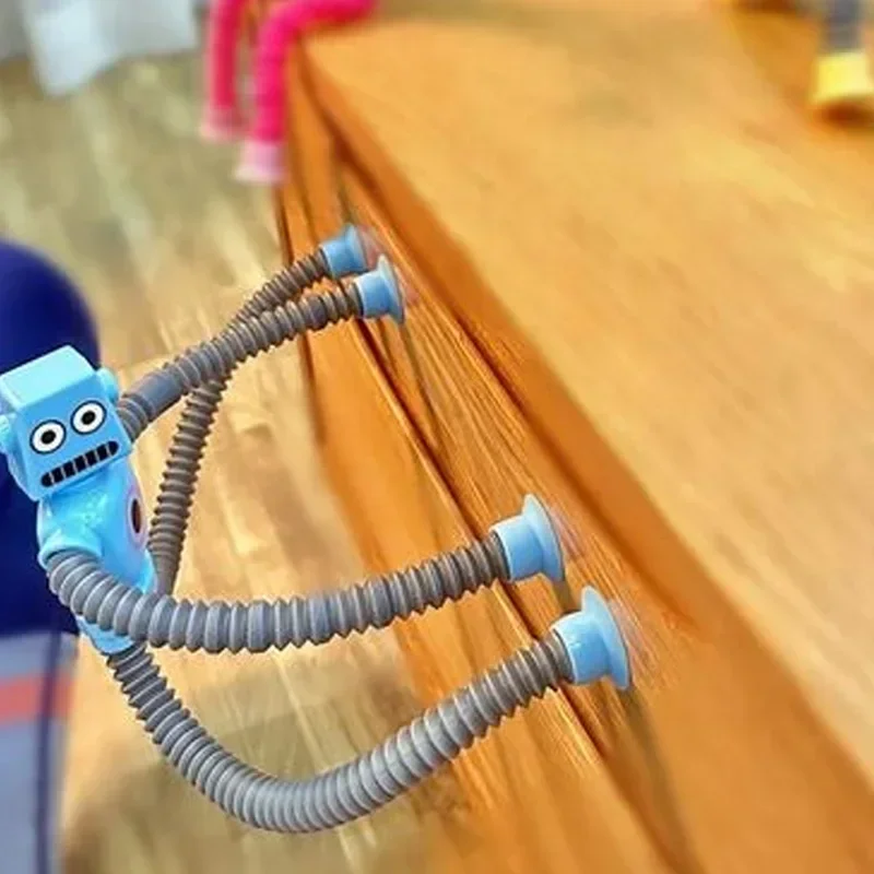 Juguetes de ventosa para niños, tubos Pop, alivio del estrés, Robot telescópico, juguetes de fuelle sensorial, juguete antiestrés para apretar