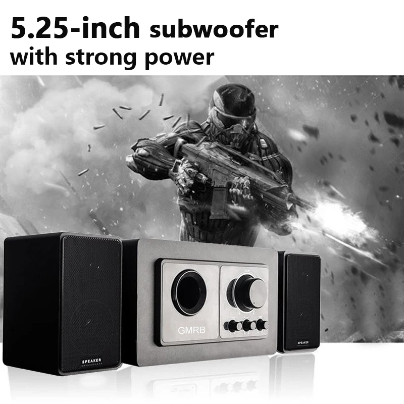 60w Hochleistungs-USB-Subwoofer mit großem Volumen, kabel gebundener Multimedia-Bluetooth-Lautsprecher Home-Desktop-Computer Audio 2,1 Notebook-Spiel lautsprecher