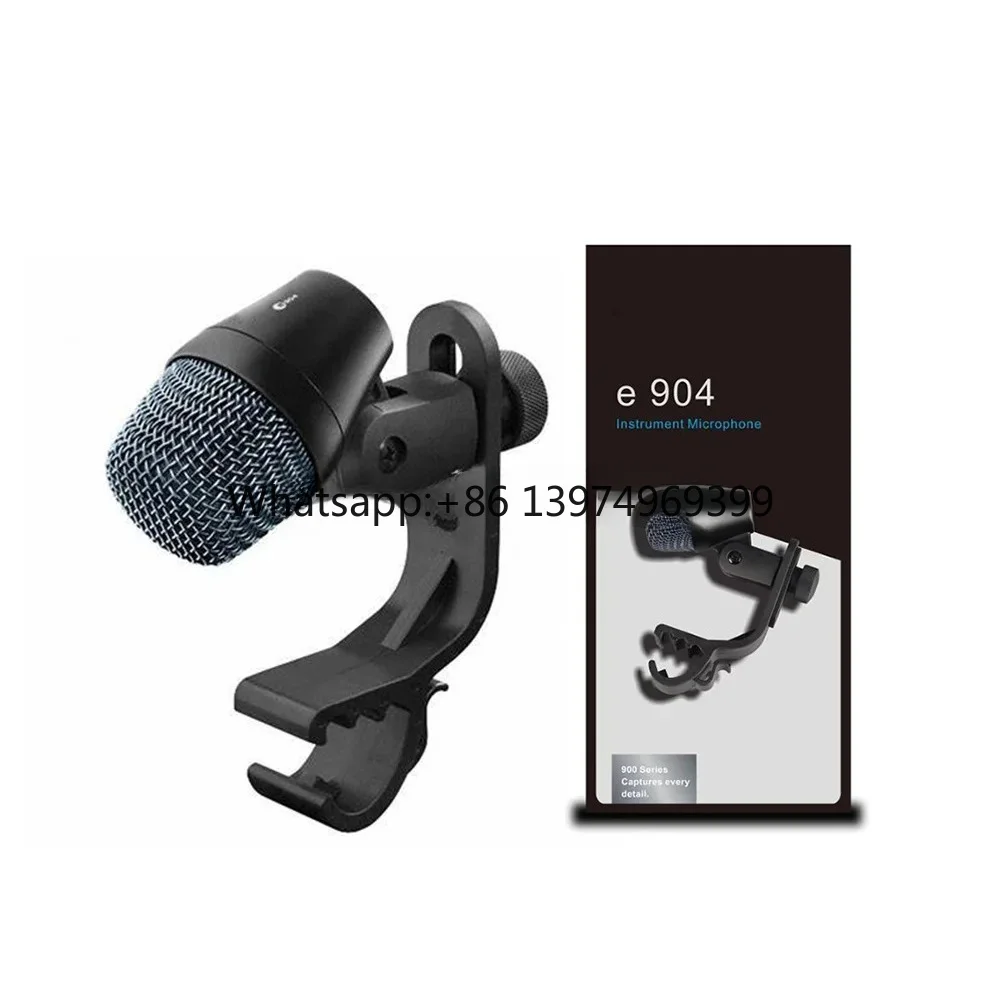 E 904 Dynamic Metal Wired Drum Microphone for Tom and Snare Excellent Sound Profiling Condenser Microphone for Mounting