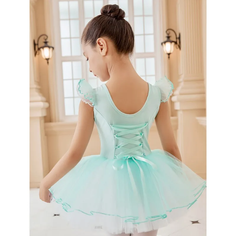 Kinderjurk Kinderen Katoenen Balletjurk Mintgroen Danskostuum voor Meisjes Prestatiepraktijk Ballet Turnpakje Vrouw Ballet Maillots