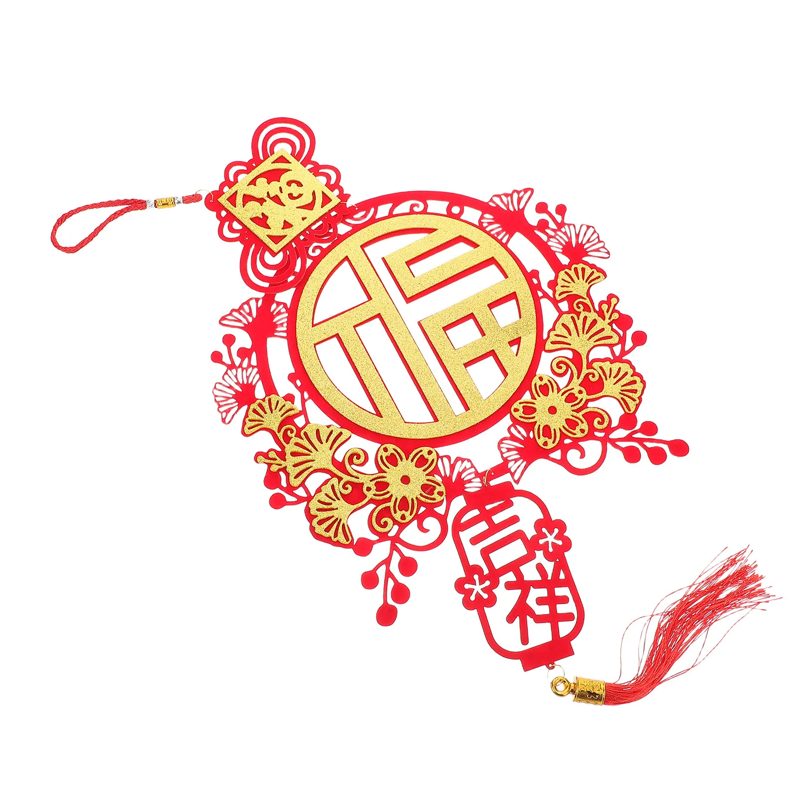 Chinese Knot Tassel Pendant Red Fu Character Rv Decoration Lunar New Year Hanging Spring Festival Lucky Ornament