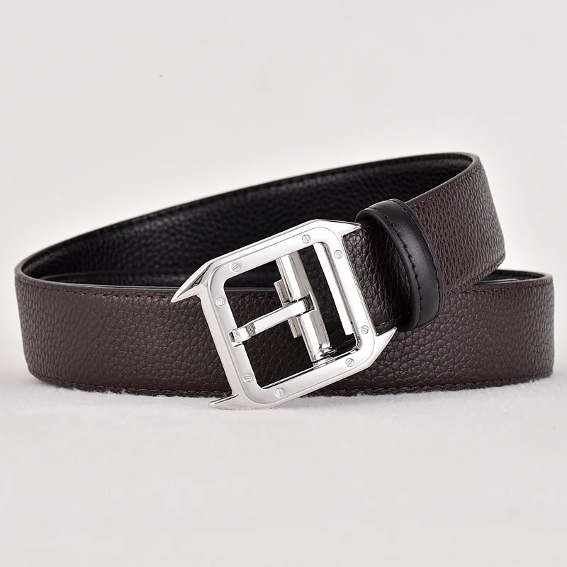 

New Korean style women's belt retro simple versatile square buckle PU leather popular belt for women