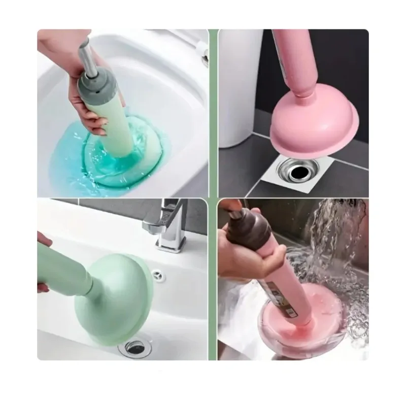 Multifunction Toilet Pipe Plunger Vacuum Suction Cups Multifunction High Pressure Pump Anti Clogging Bathroom Kitchen Sink