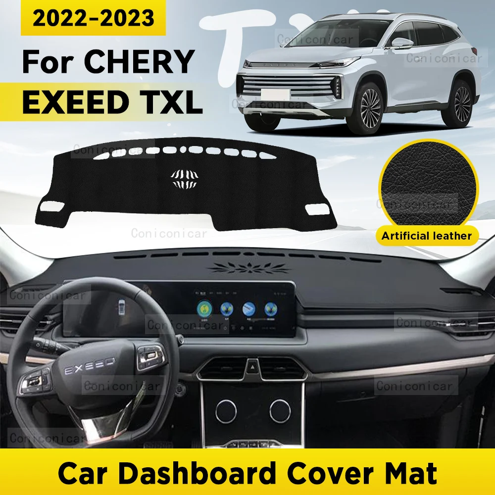 Dashboard Cover Mat Protective Pad  For CHERY EXEED TXL 2022 2023 Car Accessories Dash Board Sunshade Anti-UV Carpet Dashmat