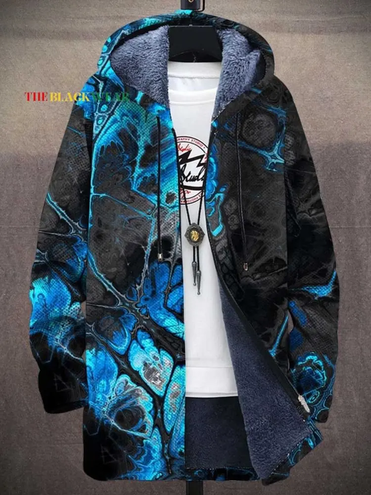 

Blue Hellfire Unisex Plush Thick Long-Sleeved Sweater Cardigan Coat Hoodies Fleece Lined Zipper Coats