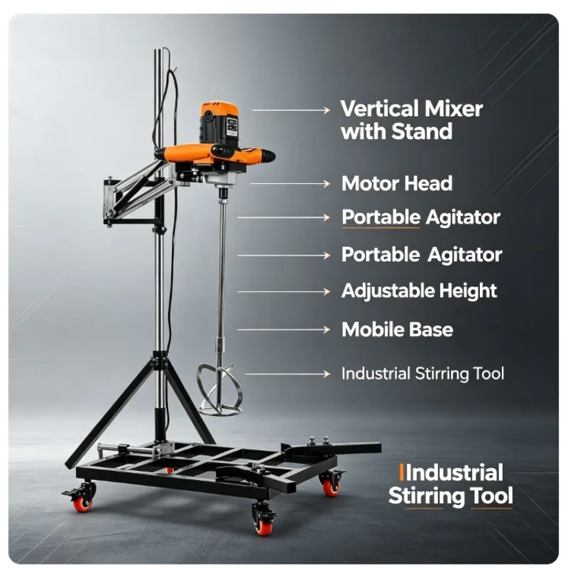 Heavy‑Duty Mixer Support Stand Bracket for Steering‑Wheel Stirrer Cement Paint Blending Construction Labor‑Saving Mechanical