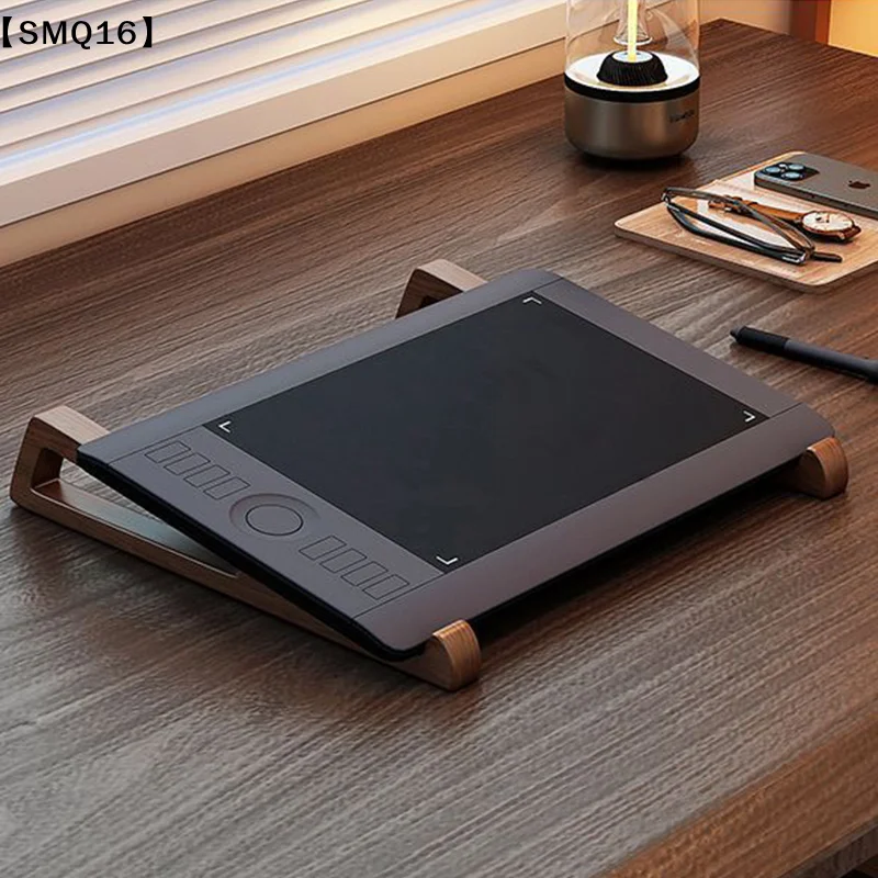 Wooden Laptop Stand Ergonomic PortableTriangular Design Desk Riser For Cooling Reading Office Accessory【SMQ】