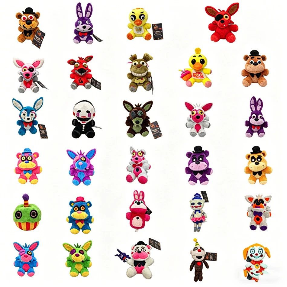 HOT FNAF Plüschtiere Kawaii Freddys Tierfiguren Foxy Bonnie Bär Ribbit Stofftiere Auf Lager Plüsch ​ Geburtstagsgeschenk für Kinder