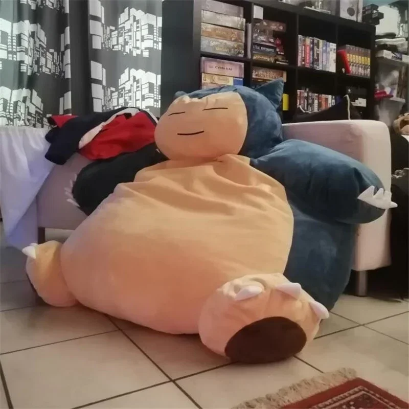 160cm/150cm Pokemon Giant Snorlax Sofa Skin Plush Toy Cover Anime Snorlax Pillow With Zipper For  Gift