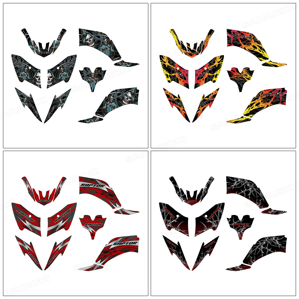 For Yamaha Raptor 125 250 ATV Dirt Bike Decoration Decals Stickers YFM125 YFM250 Raptor125 Raptor250 Background Graphics