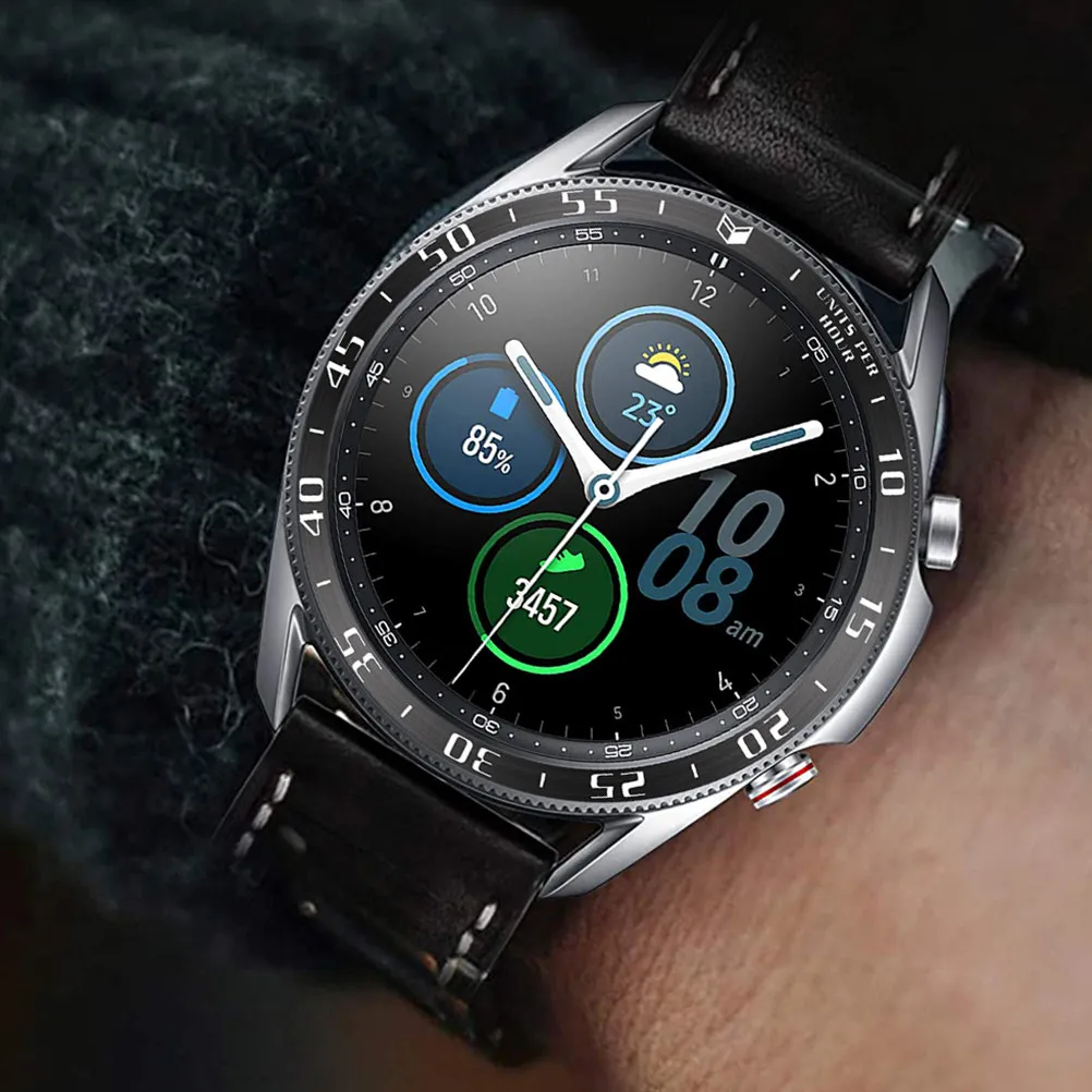 

Metal Watch Bezel Stainless Steel Protective Case Compatible 3 45Mm Upgrade Replacement Ring Accessories