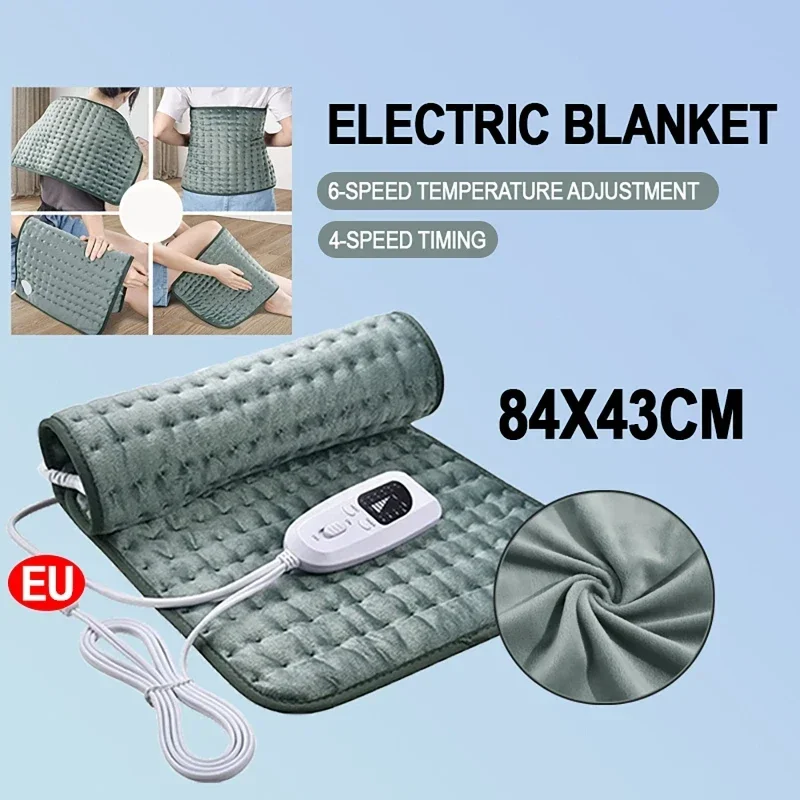 84*64cm Electric Heating Blanket Heated Mat Electro Sheet Pad Bed Sofa Warm Winter Thermal Blankets Warmer Home Office 6 Gears