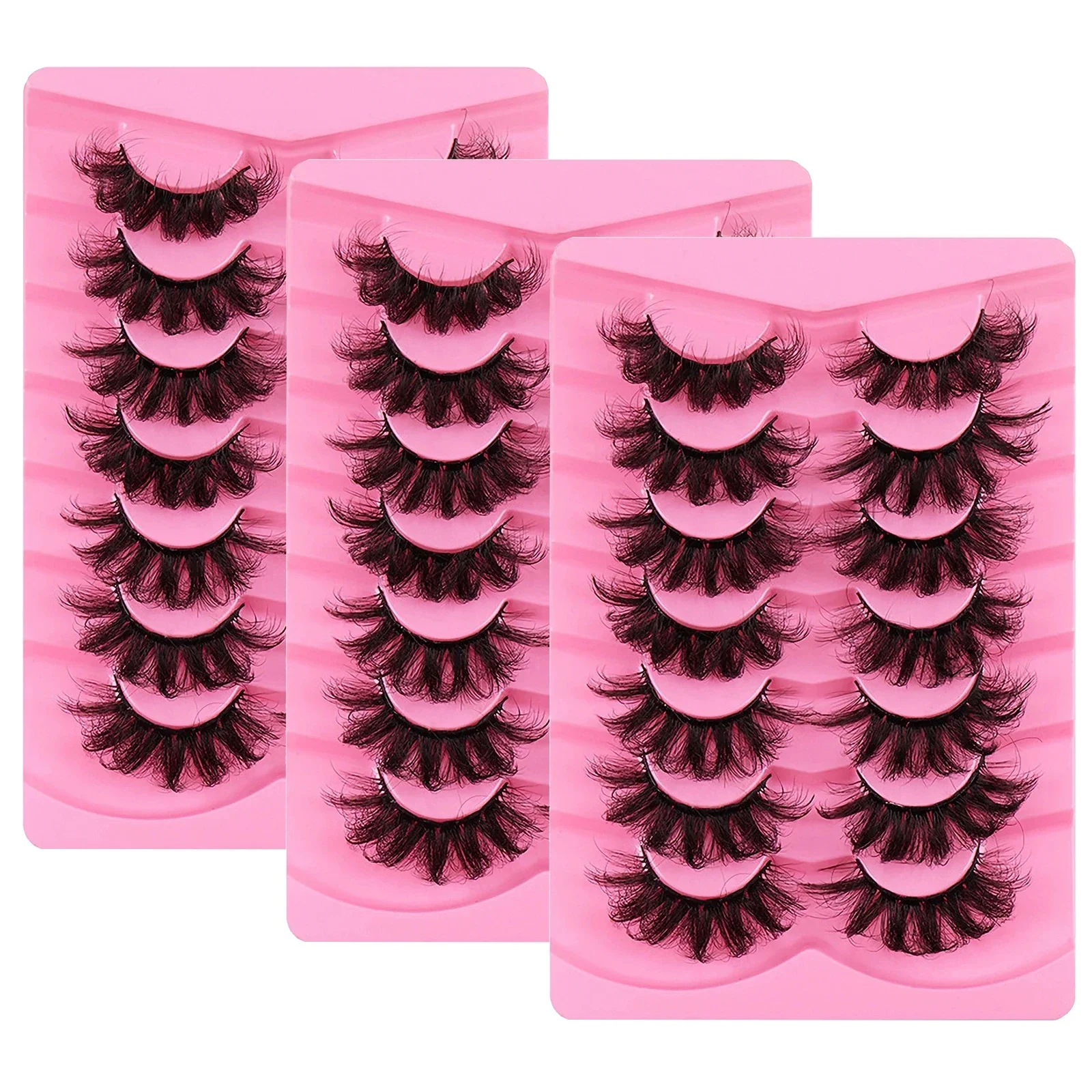 21 คู่/3 แพ็คปุยปลอมขนตาขนตาหนายาวขนตาปลอมยาวนาน Dramatic Volume lashes Extension