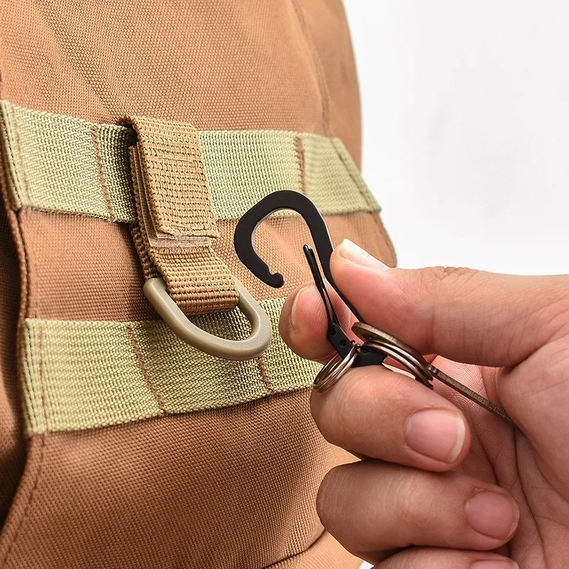 Tactical Webbing D-Ring Hook Hanger for Belt Molle Gear Nylon Strap Key Holder Outdoor Camping Hiking Hunting Tool Accessories view 3