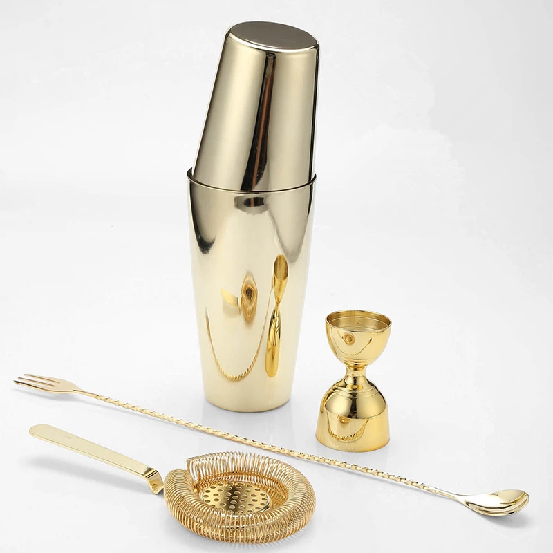 

Cocktail Shaker 4pcs Bar Set Stainless Steel Shaker Set Basic Wine Utensils Cocktail Apparatus Bar Full Set Of Tools