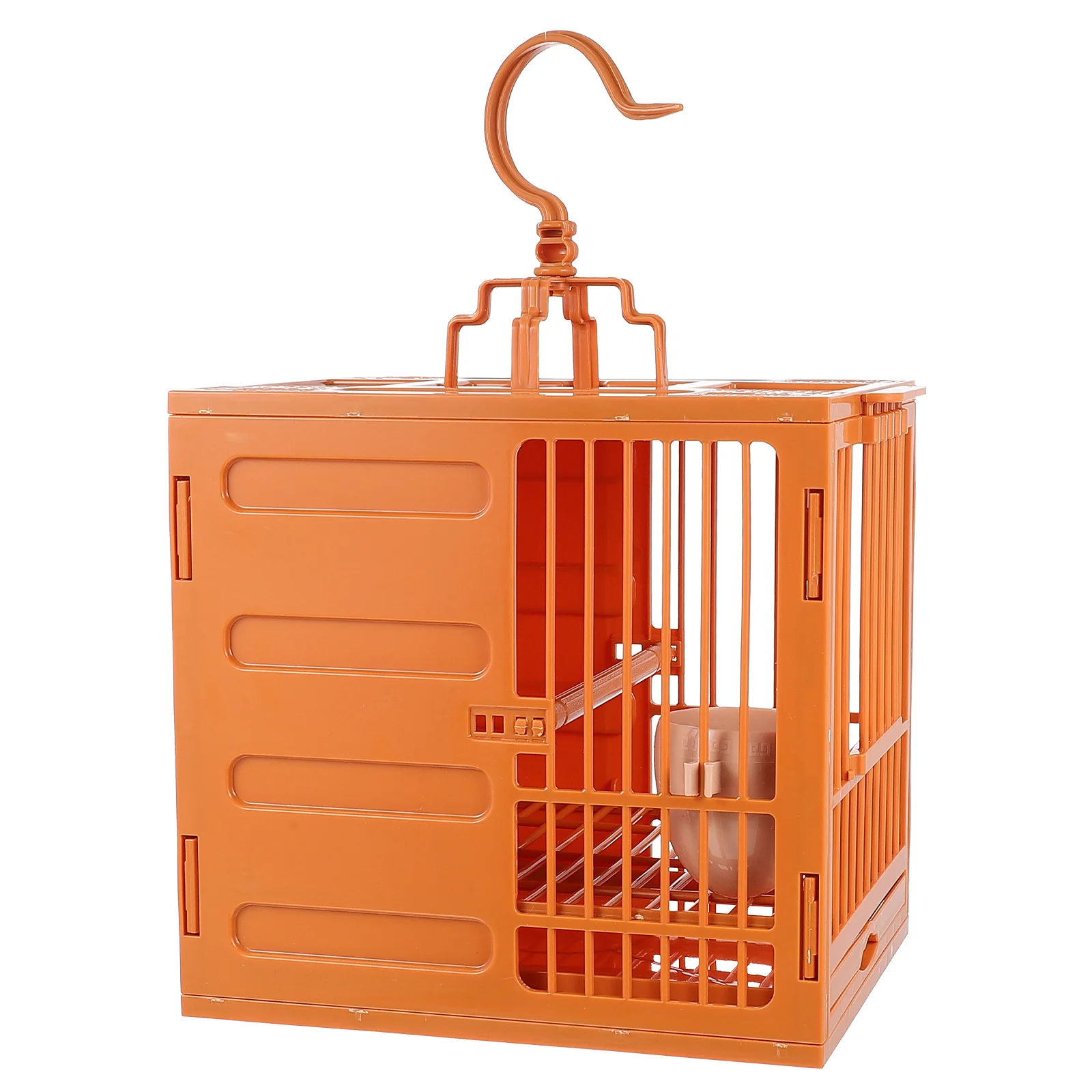 Bird Cage Birdcage Parrot Canary Cages Practical Cockatoo Brown Feeding House for Birds