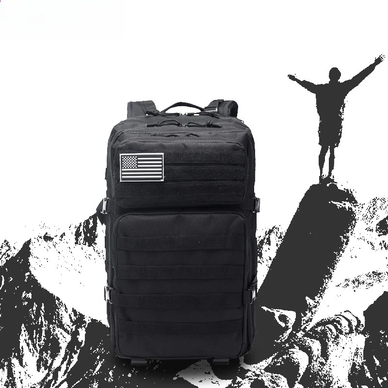 Large Capacity 45L 3P Tactical Hiking Backpack Waterproof Modular For Outdoor Camping Trekking Rucksack Multi Compartment Bag