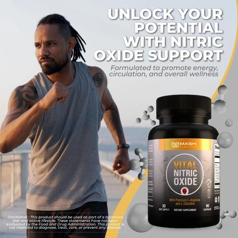 Super Nitric Oxide - Helps Improve Workout Performance, Muscle Growth and Strengthening, Physical Fitness