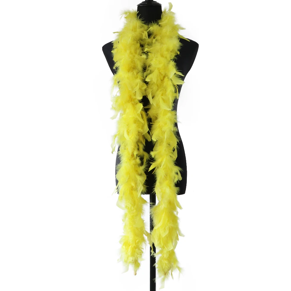 2 Yard/pcs Turkey Feather Boa Scarf 40 Grams Marabou Feathers Trims for Craft Party Festival Clothing Decoration Plume Wholesale