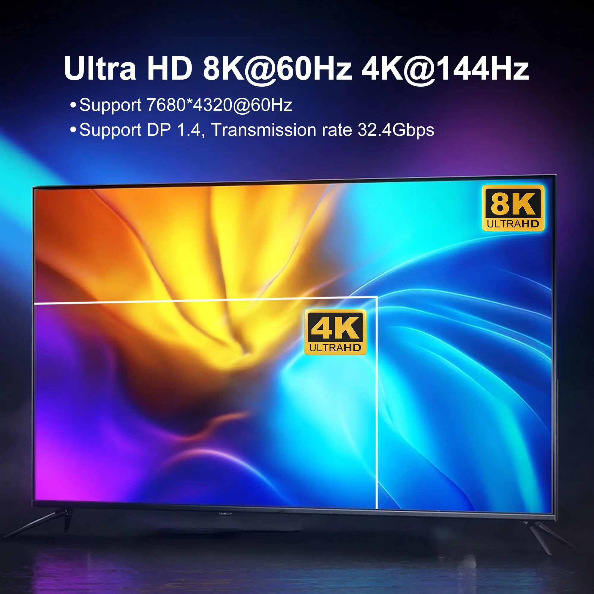 8K KVM Switch 2 Monitors 2 Computers DisplayPort USB 3.0 DP KVM Switch with Audio Microphone Output and 4 USB Ports