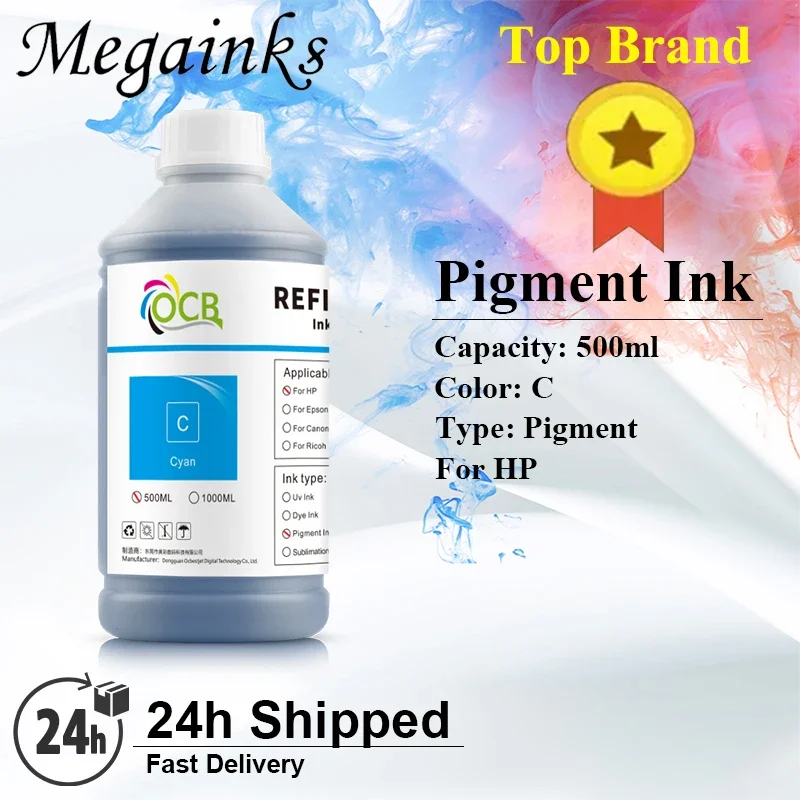 500ML Pigment Ink For HP T770 T790 T1120 T1200 T1300 T620 T610 T1100 T2300 Z2100 Z5200 Z3100 Z3200 Z5400 T920 T930 T2530 Printer