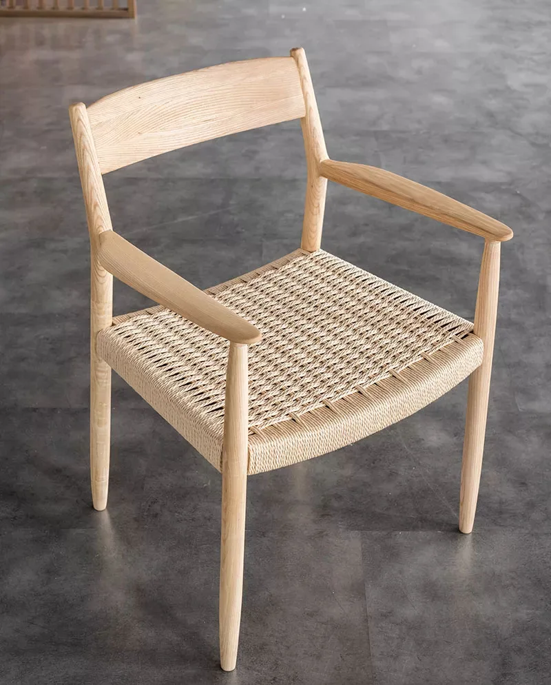 *#g forWholesale Modern Design Rattan Wooden Armchair Cafe Restaurant Hotel Chairs Home Furniture Wood Dining Chair*