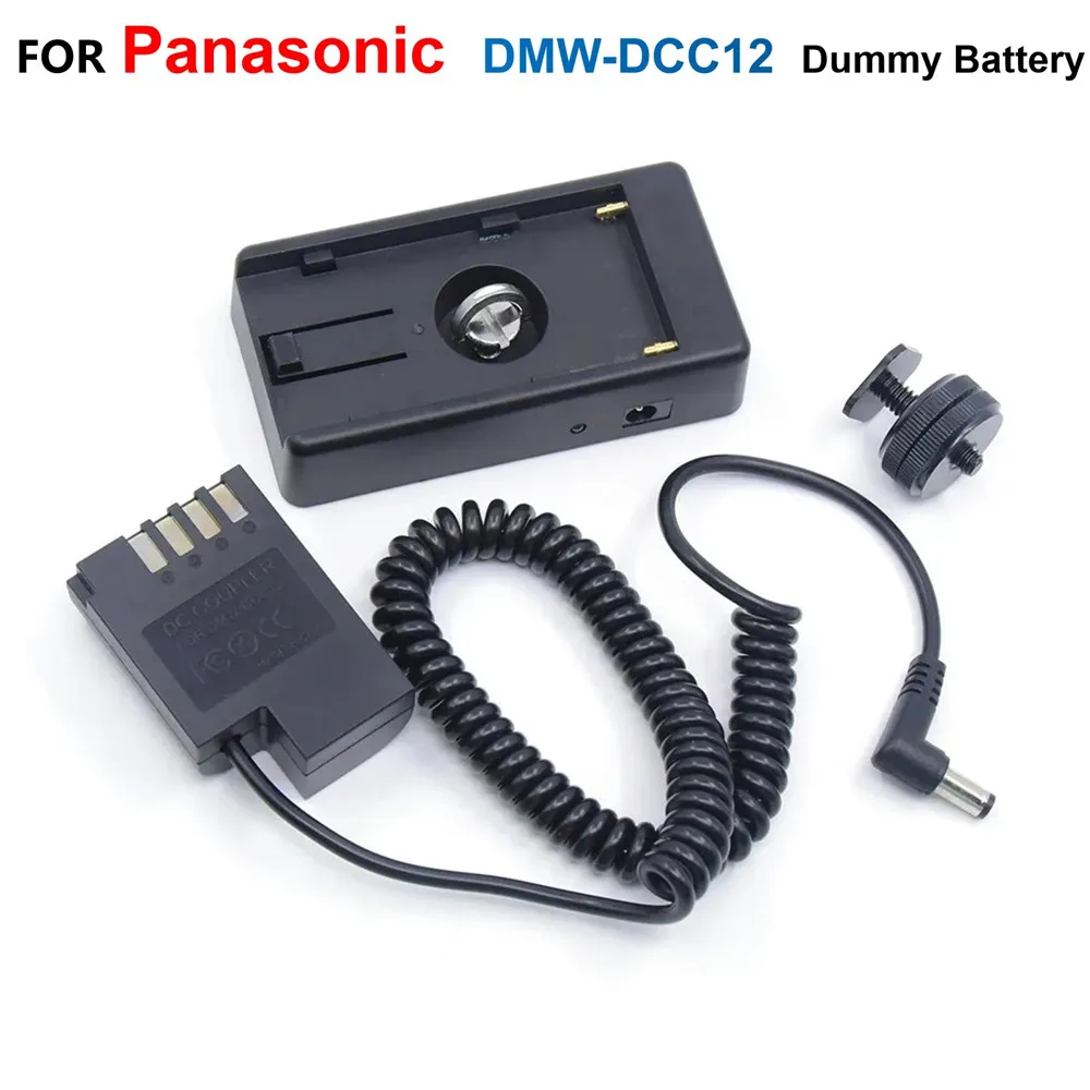 NP F970 F750 F550 Battery Adapter Plate With DMW-DCC12 BLF19 Fake Battery For Panasonic DMC-GH3 GH3K GH4 GH4K GH5 GH5S G9 G9LGK