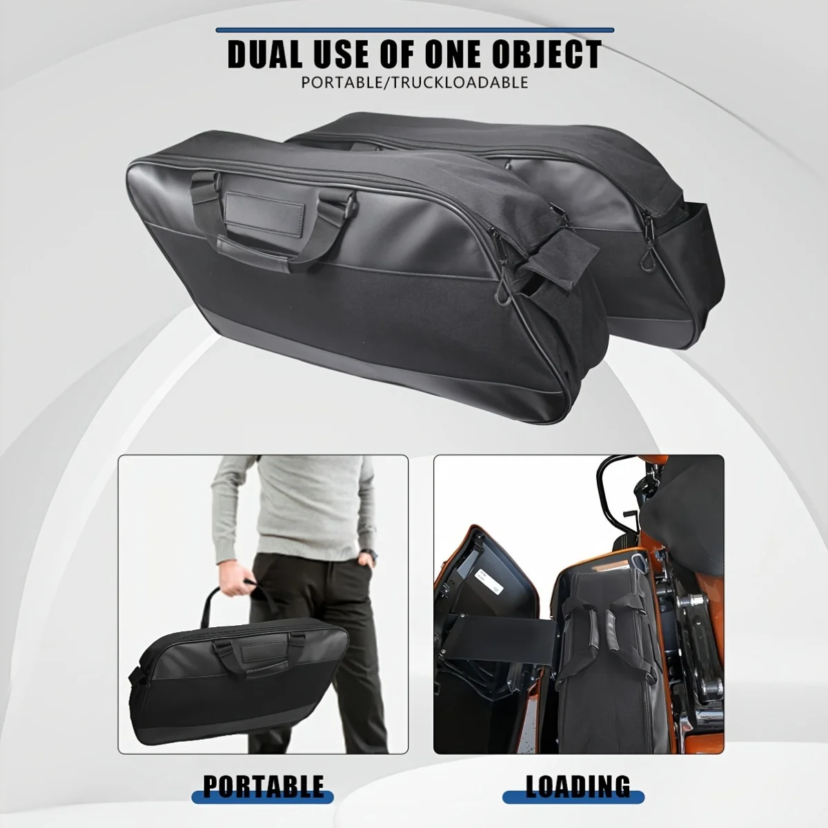 Motorcycle Luggage Rack Liner Saddlebag For Harley Touring Road King Electra Street Glide Ultra Honda Gold Wing GL1800 2012-2017