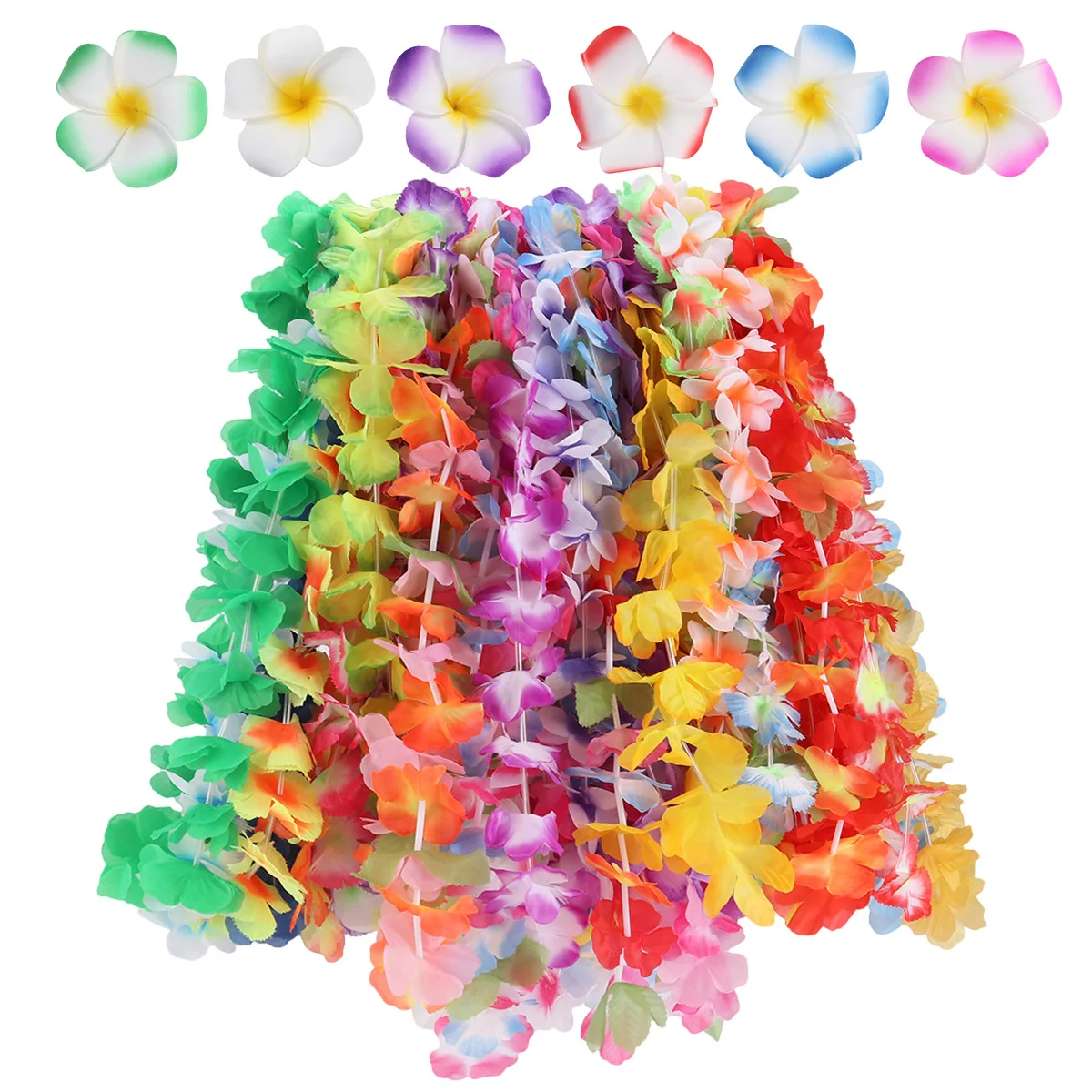 

24 Pcs Garland Hairpin Set Flower Bunting Banner Party Hawaiian Decorations Wreath Theme Table